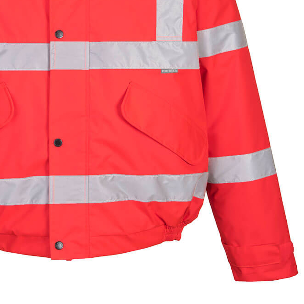 Portwest S463 talla Medium color rojo Hi-Vis chaqueta de bombardero 